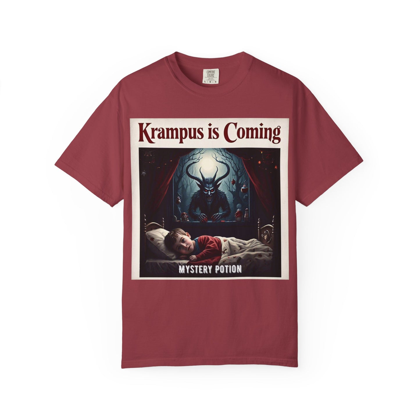 Krampus is Coming Unisex T-Shirt, Holiday Apparel, Christmas Gift, Cozy Casual Wear, Horror Theme Tee