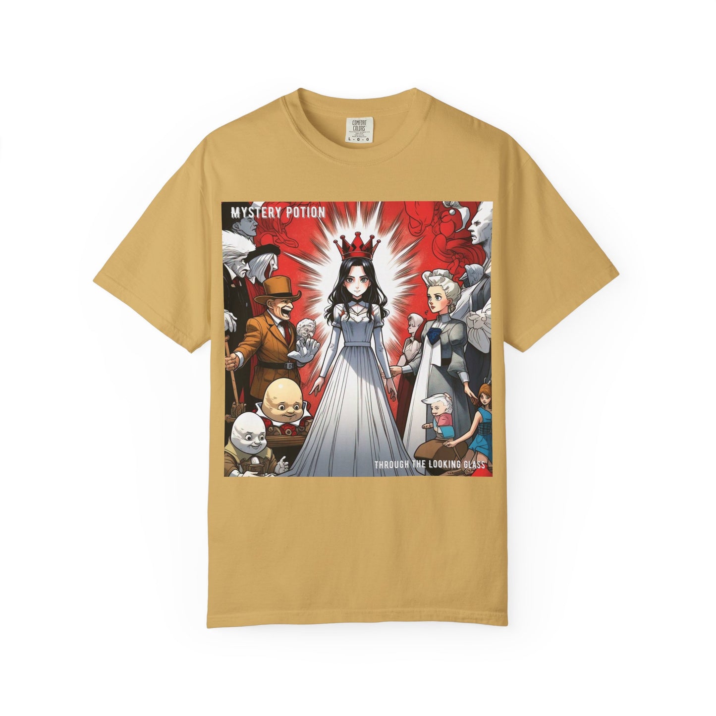 Mystery Potion's Alice In Wonderland Graphic Unisex T-shirt | Cool Casual Wear, Gift for Fans, Art Lovers, Anime Style Merch, Unique Everyday Tee