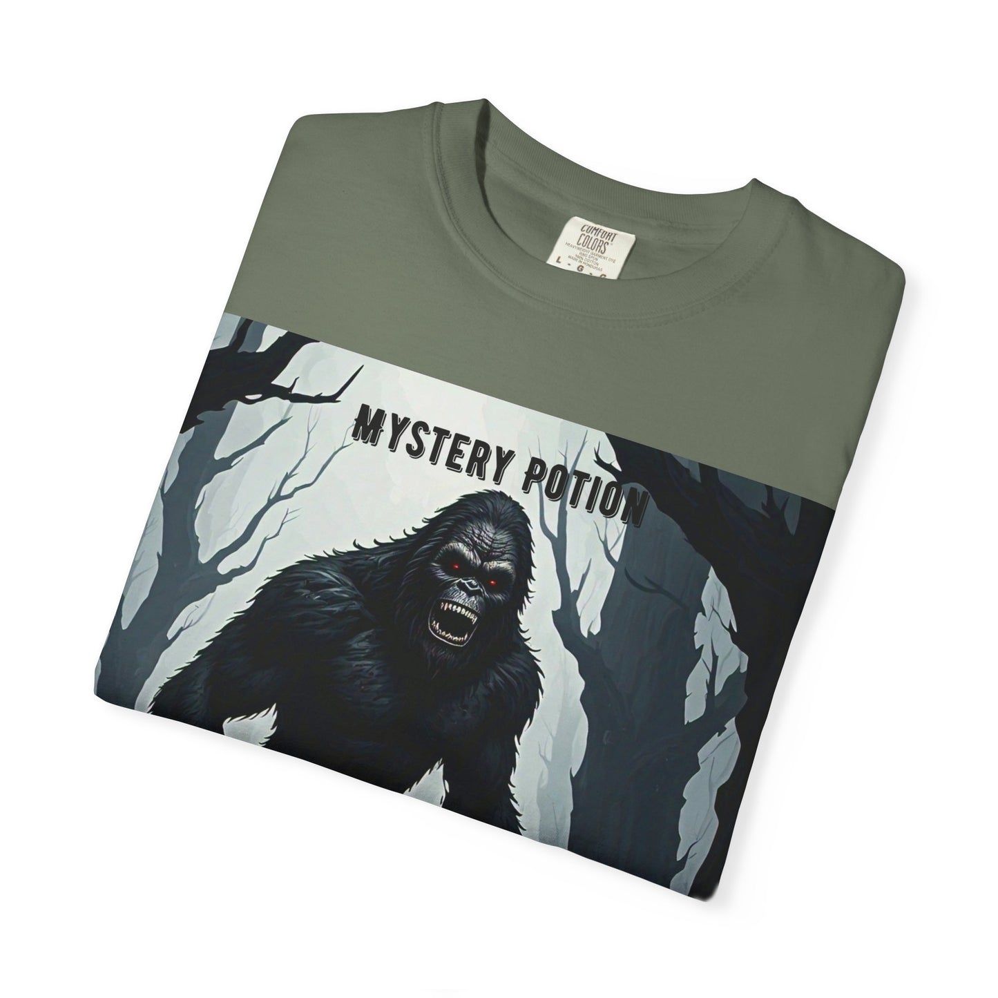Bigfoot by Mystery Potion T-shirt, Unisex Statement Tee, Gift for Nature Lovers, Outdoor Adventure Shirt, Fun Graphic Tee