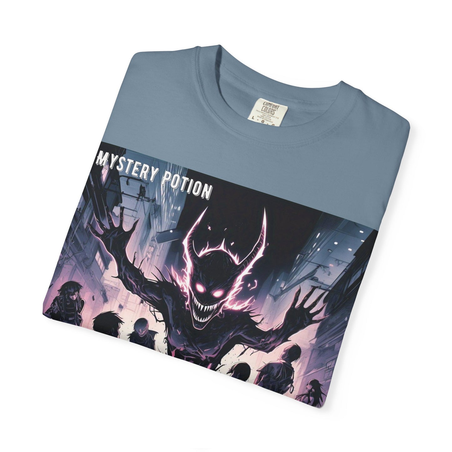 Mystery Potion Evil Satanic Graphic Tee, Unisex T-Shirt for Gamers, Cosplay Costume, Casual Wear, Unique Devilish Gift Idea