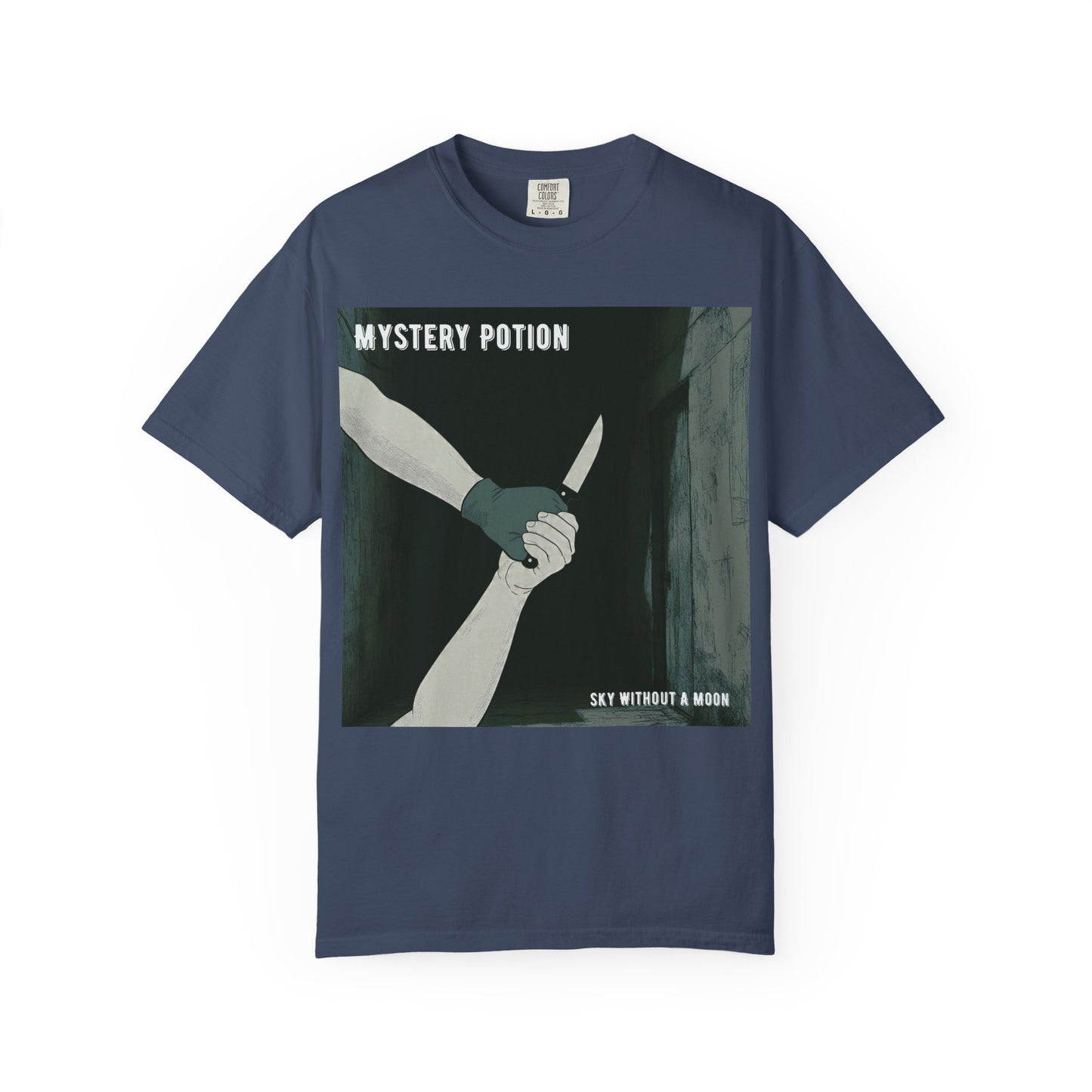 'Sky Without A Moon' by Mystery Potion Graphic Tee | Unisex Casual Wear, Artistic T-shirt, Unique Gift for Friends, Street Style Fashion, Gift for Occasions