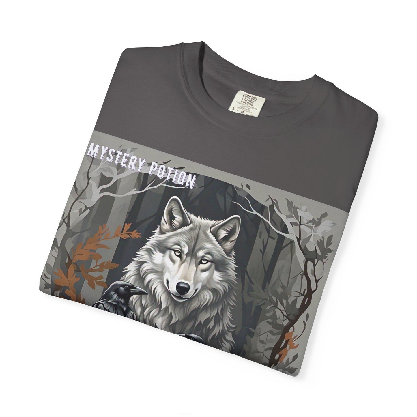 'The Wolf Will Come To Eat It All In The End' by Mystery Potion, Unisex T-Shirt, Edgy Graphic Tee, Animal Lover Gift, Fantasy Shirt, Halloween Apparel, Unique Graphic Shirt