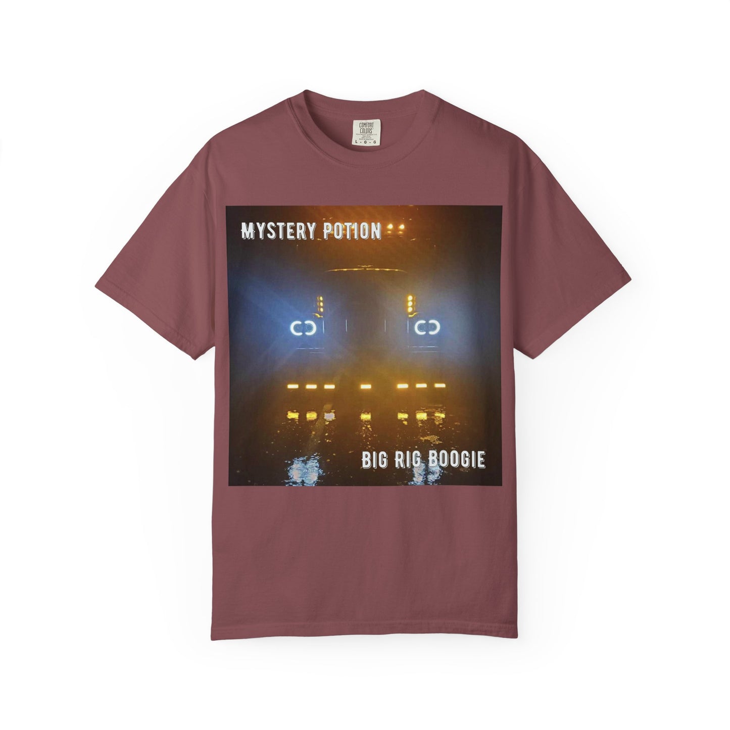 'Big Rig Boogie' by Mystery Potion Unisex Garment-Dyed T-Shirt | Unique Graphic Tee, Music Festival Shirt, Casual Wear, Gift for Friends, Unisex Style