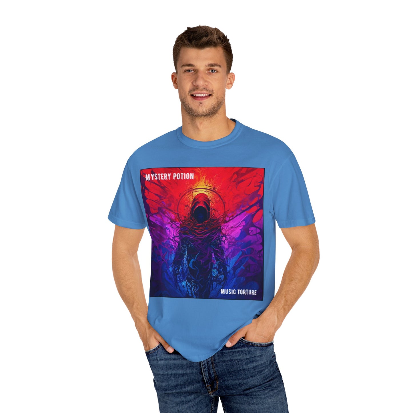 'Music Torture' by Mystery Potion Unisex Garment-Dyed T-shirt, Music Torture Tee, Vibrant Graphic Shirt, Cool Casual Wear, Gift for Music Lovers, [...]
