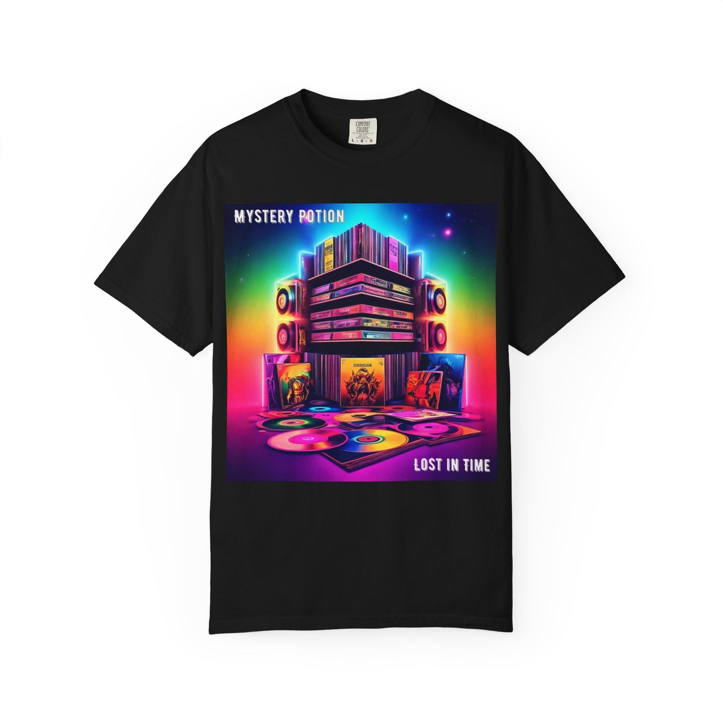 Lost In Time Vintage Vibe T-Shirt - Mystery Potion Graphic Tee, Unisex Casual Wear, Retro Music Lovers, Festival Apparel, Gift Idea