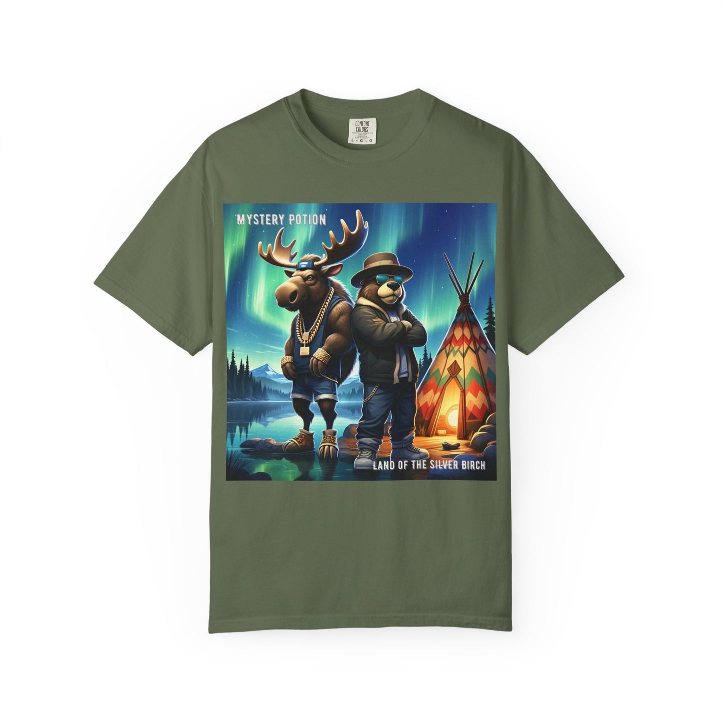 'Land Of The Silver Birch' by Mystery Potion,  Unisex Garment-Dyed T-shirt