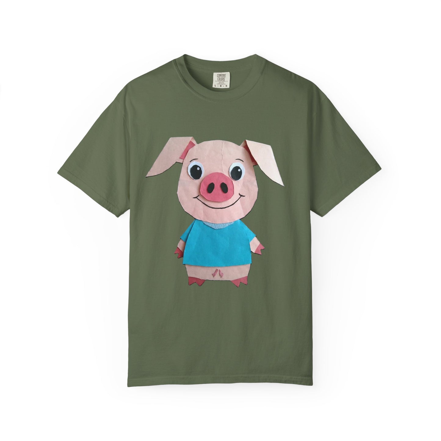 Cute Pig Character T-Shirt, Animal Lover Gift, Funny Graphic Tee, Casual Wear, Farm Themed Shirt