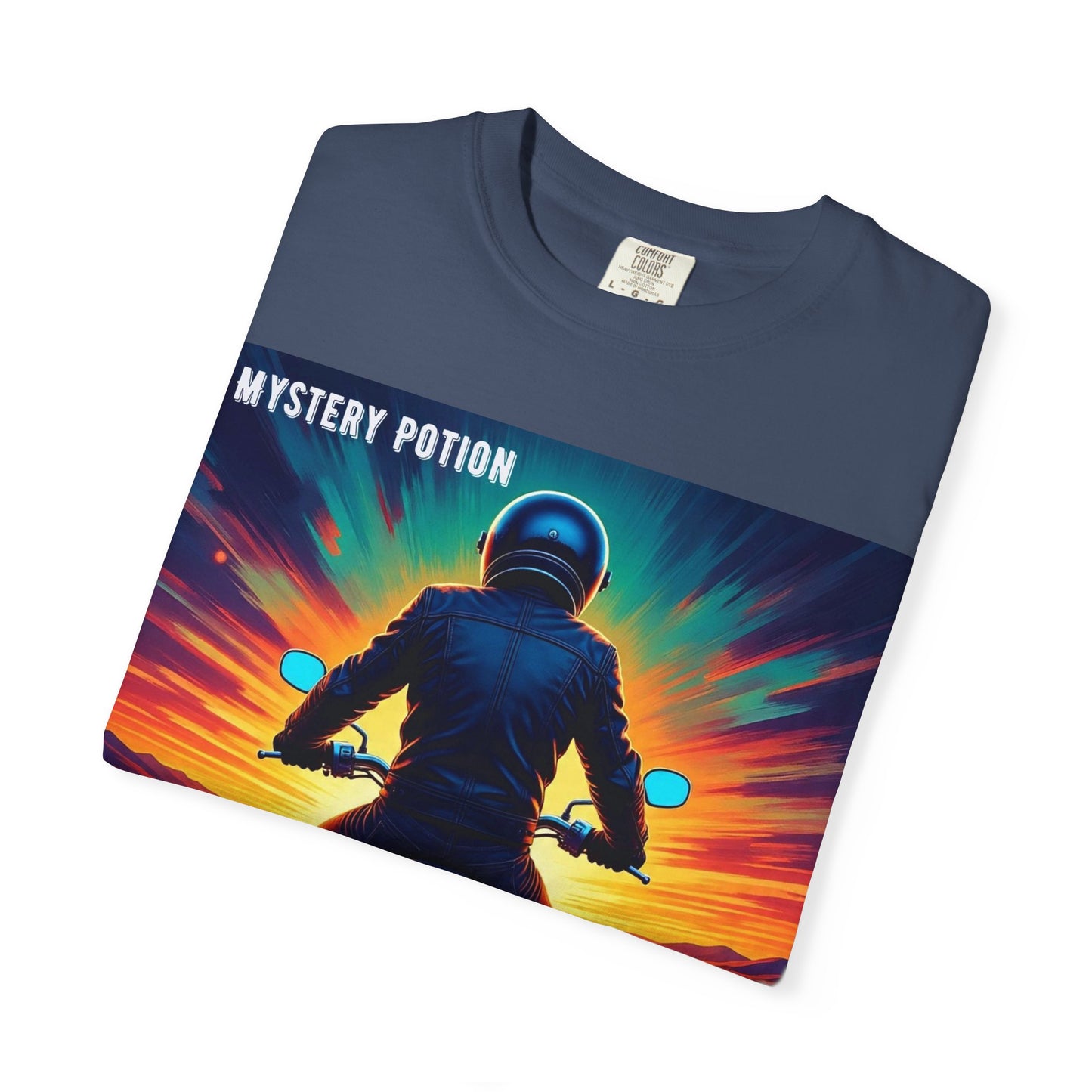 'The Road is Calling' by Mystery Potion Adventure T-Shirt, Motorcycle Gift, Road Trip Tee, Vintage Style Shirt, Unisex Graphic Tee, Outdoor Enthusiast Apparel
