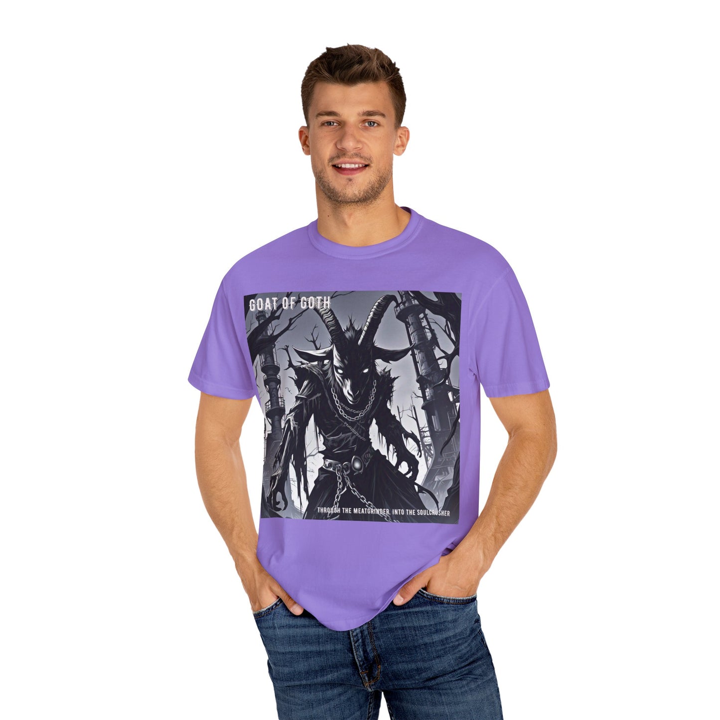 Gothic Graphic T-Shirt, Goat of Goth Tee, Unisex Casual Wear, Alternative Streetwear, Edgy Apparel for Fans, Perfect Gift for Halloween