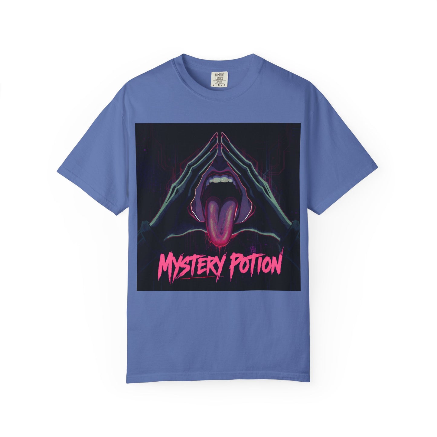 Mystery Potion Graphic Tee, Unisex T-Shirt for Festivals, Gift for Friends, Retro Vibes, Statement Shirt