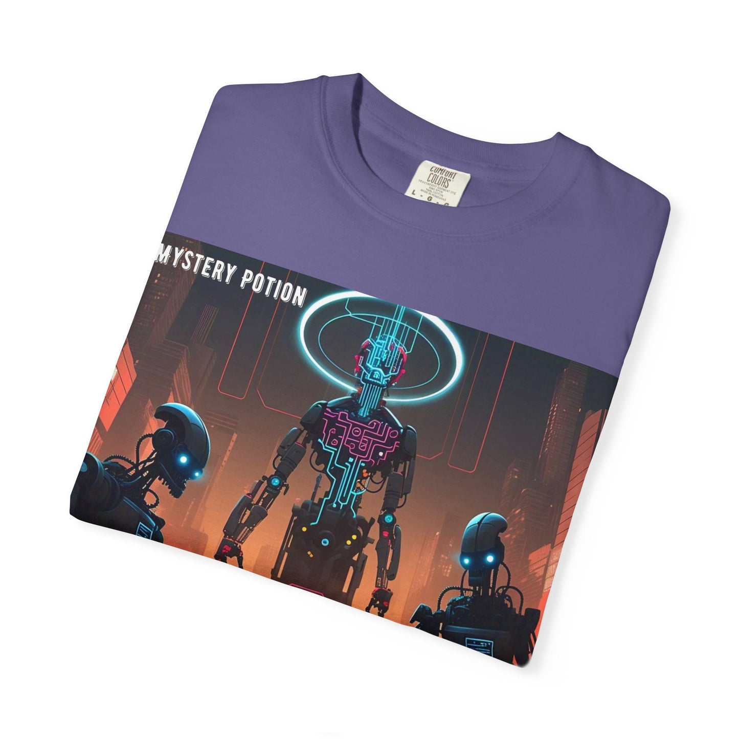 Retro Sci-Fi Graphic T-Shirt, Unisex Casual Tee, Cyberpunk Art Shirt, Gift for Nerds, Vintage Style Tee