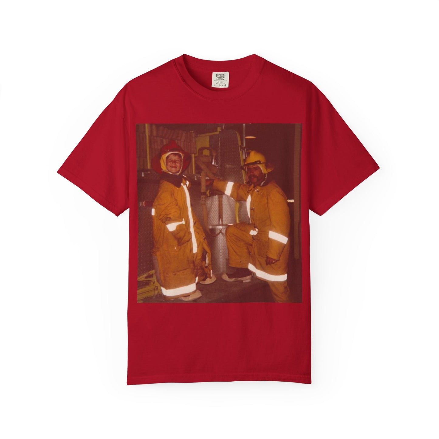 Vintage Firefighter T-Shirt, Unisex Garment-Dyed Tee, Retro Fire Rescue Shirt, Firefighter Gifts, Hero Tribute Apparel