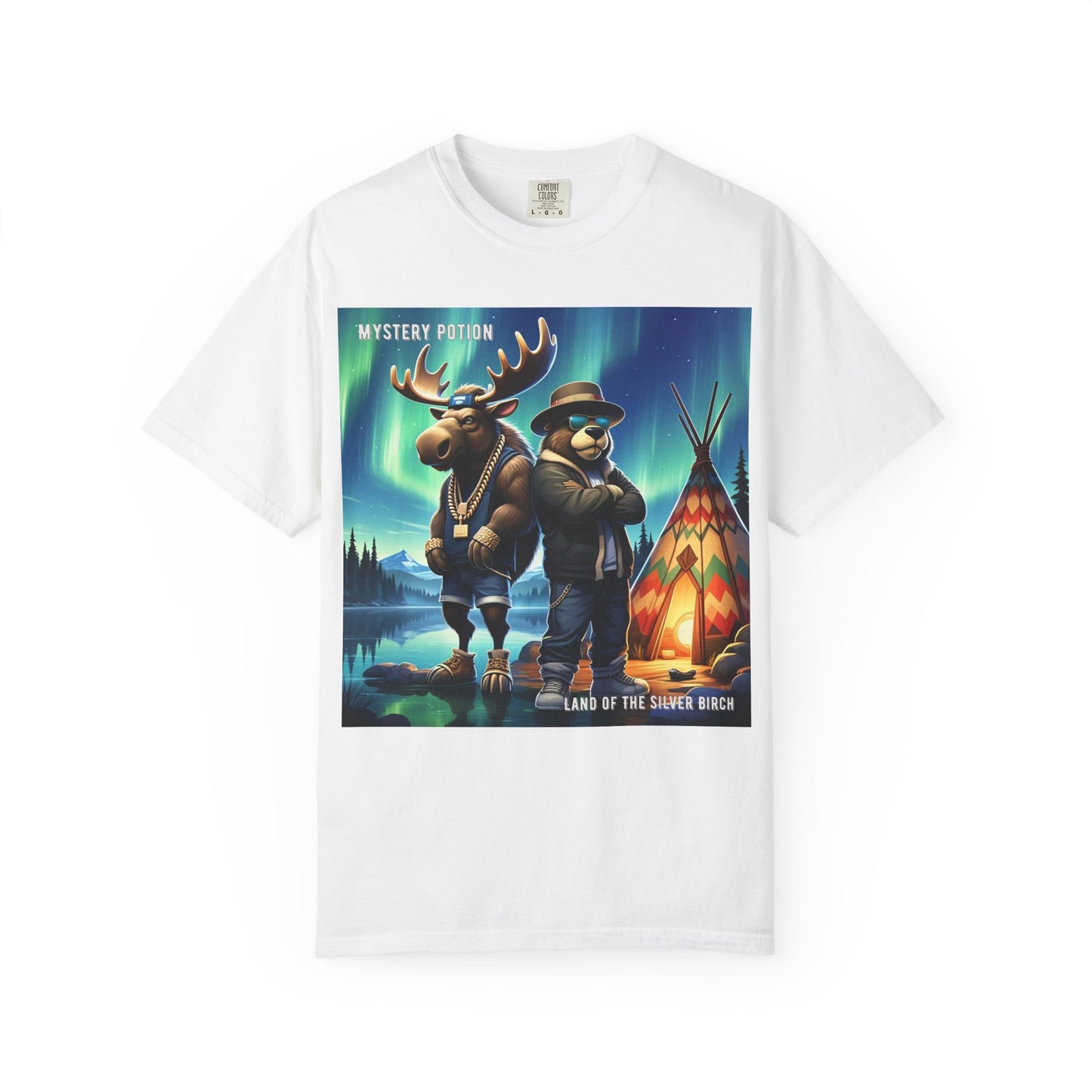 'Land Of The Silver Birch' by Mystery Potion,  Unisex Garment-Dyed T-shirt