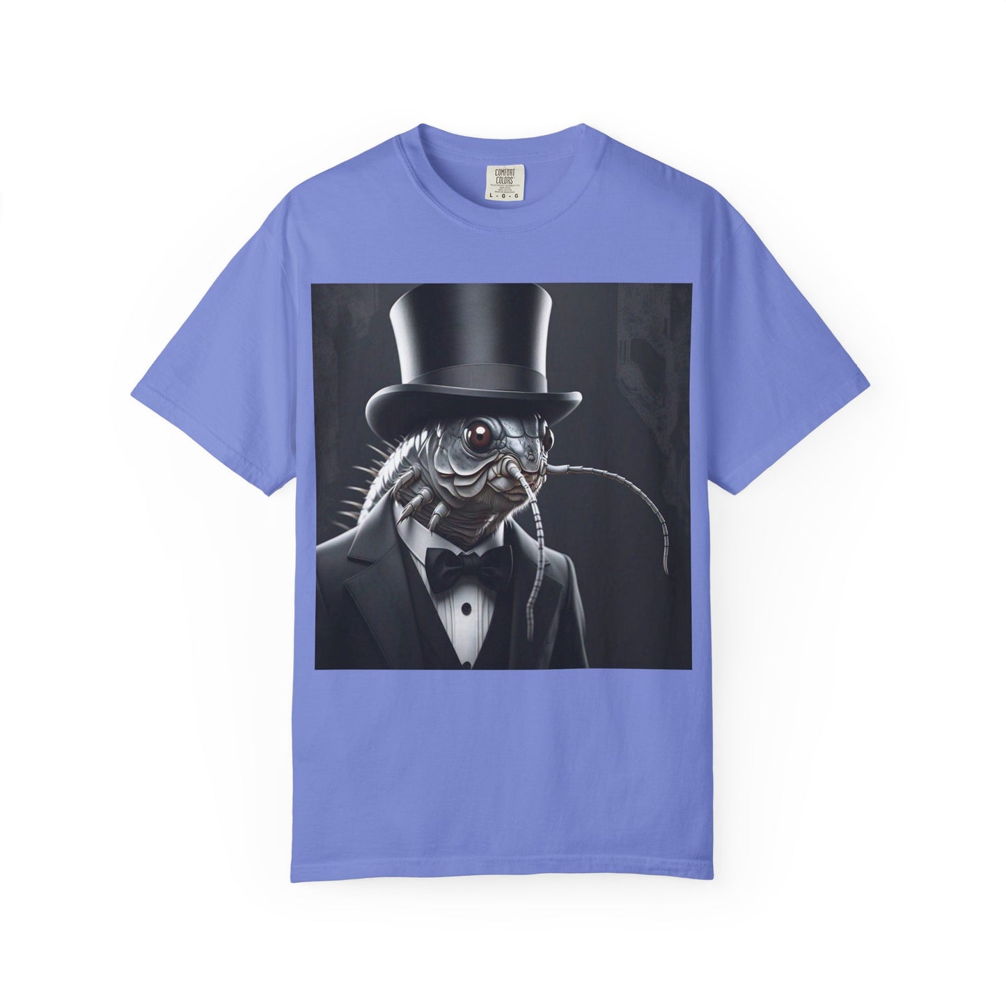 Whimsical Silver Fish Gentleman T-shirt | Fun Gift for Aquatic Lovers, Unique Humor Shirt, Casual Wear, Creative Outfit
