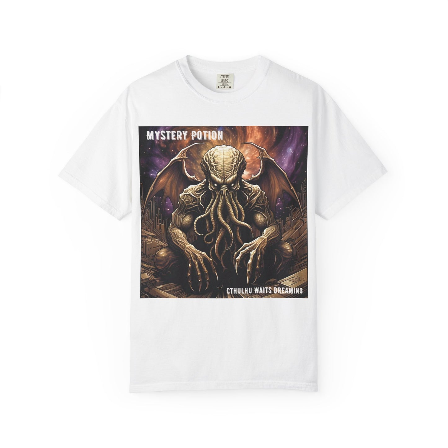 Mystery Potion Unisex T-Shirt, Cthulhu Inspired Tee, Gothic Apparel, Witchy Clothing, Halloween Outfit, Fantasy Fan Gift