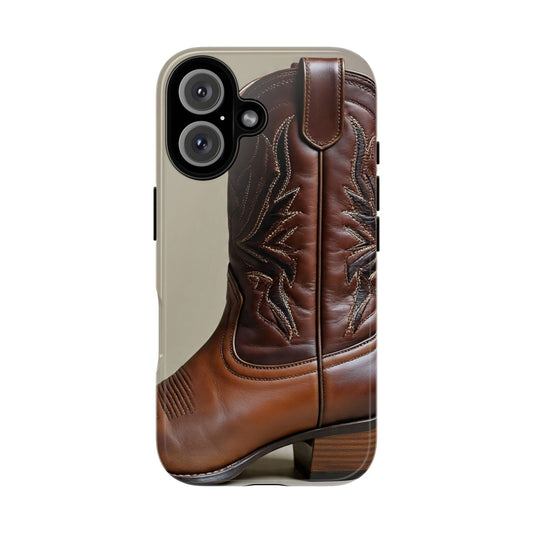 Brown Cowboy Boot Phone Case, Tough Cases, Western Style, Durable Phone Cover, Gift for Cowgirls, Country Music Lovers, Unique Design