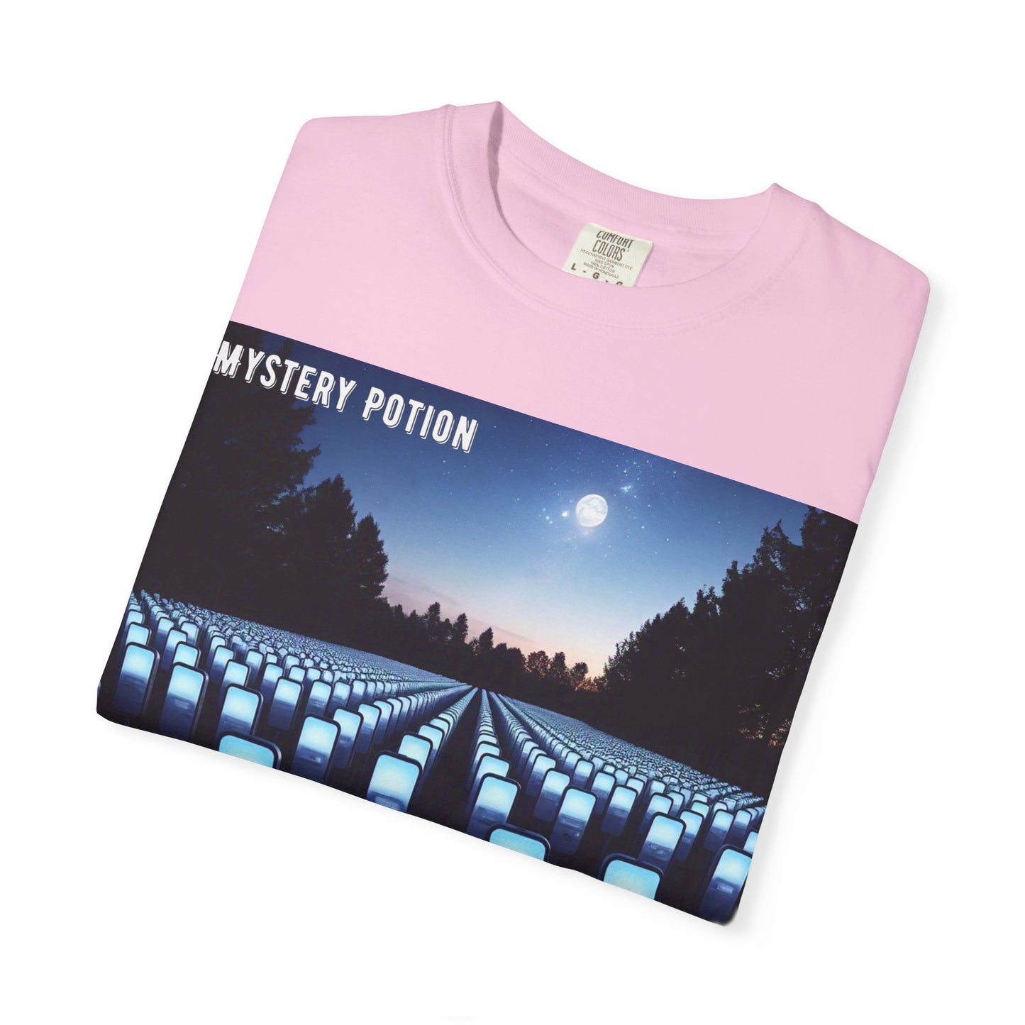 Mystery Potion "Hey Mr. Bot Farmer" Graphic T-Shirt, Unisex Vintage Tee, Perfect for Music Festivals, Casual Wear, Gifts for Him/Her