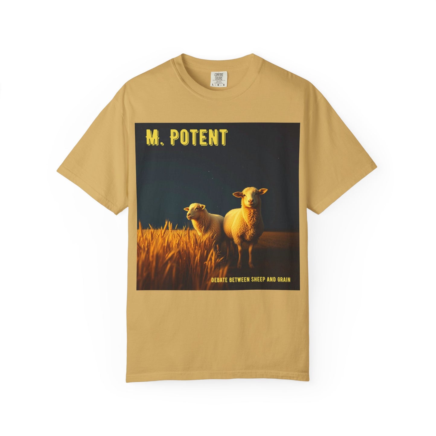 Debate Between Sheep and Grain by M. Potent, Sheep Graphic T-Shirt, Unisex Fashion Top, Farm Life Tee, Gift for Animal Lovers, Casual Everyday Wear