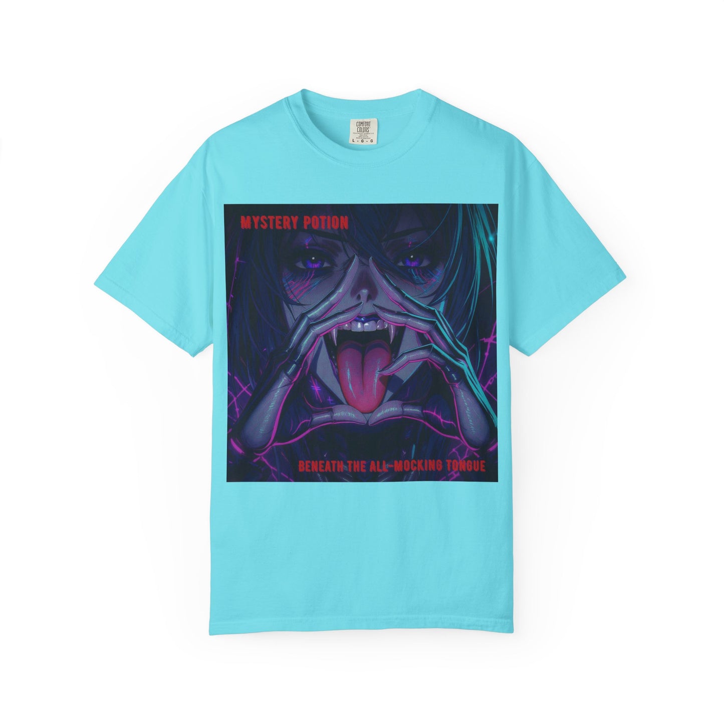 'Beneath The All-Mocking Tongue' by Mystery Potion Unisex Garment-Dyed T-shirt