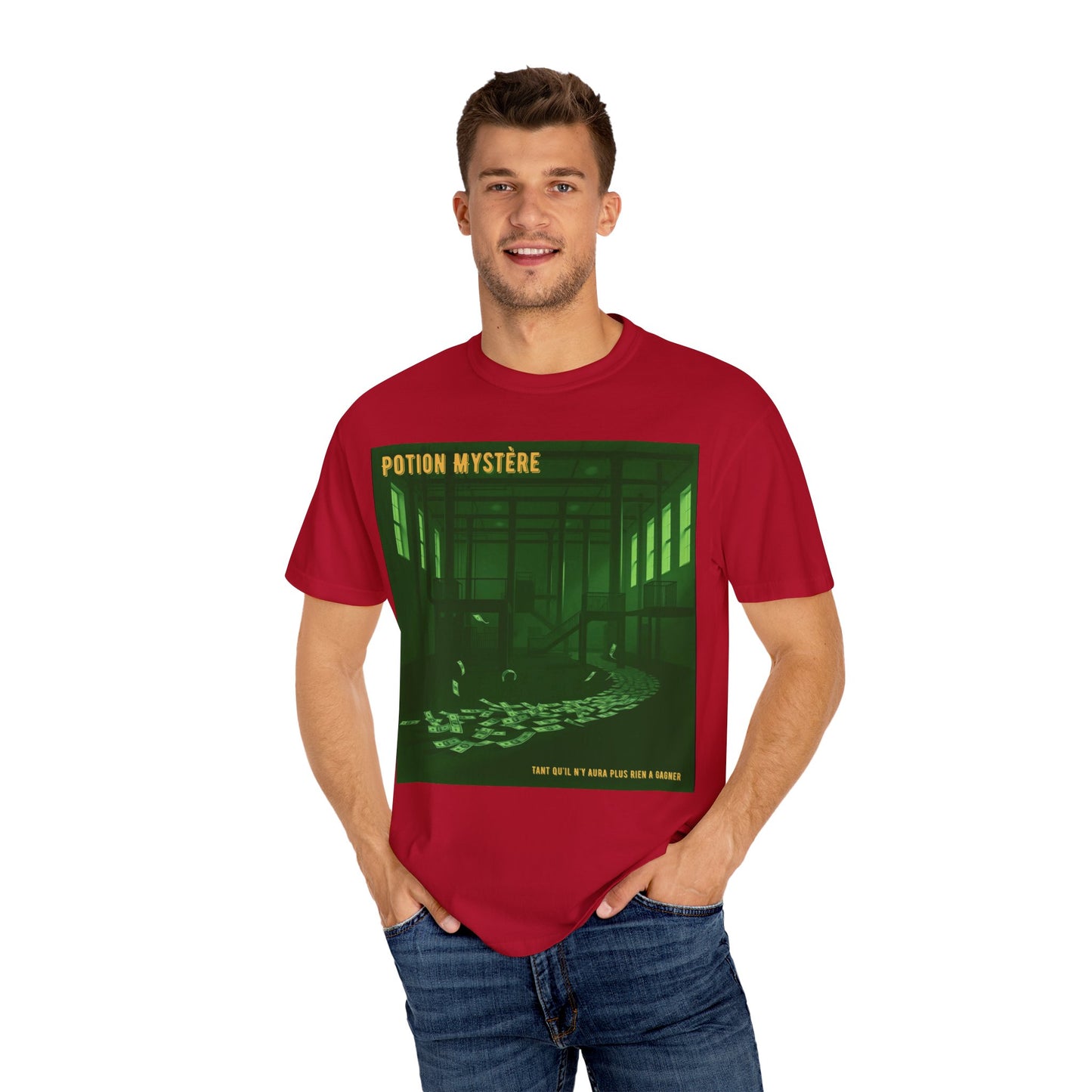 'Tant Qu'il N'Y Aura Plus Rien À Gagner' par Potion Mystère, Money Trail Unisex T-Shirt, Vintage Graphic Tee, Gift for Industrial Music Lovers, Casual Wear, Unique Graphic Shirt