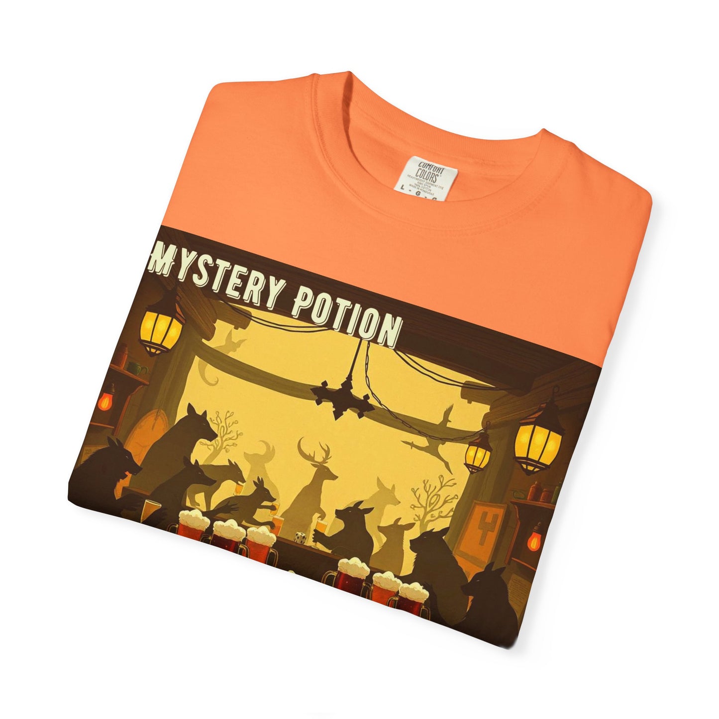 'When We Are In The Tavern' by Mystery Potion, Party T-Shirt, Unisex Garment-Dyed Tee for Tavern Lovers, Fun Drinking Wear, Retro Bar Apparel, Unique Gift for Celebrations
