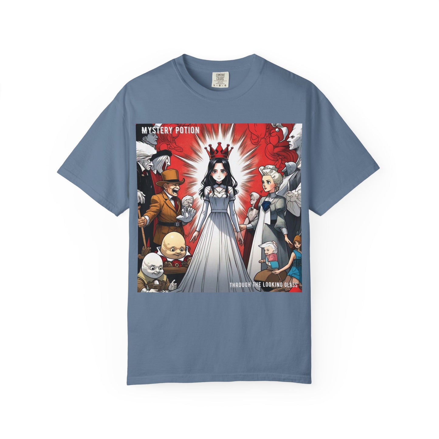 Mystery Potion's Alice In Wonderland Graphic Unisex T-shirt | Cool Casual Wear, Gift for Fans, Art Lovers, Anime Style Merch, Unique Everyday Tee