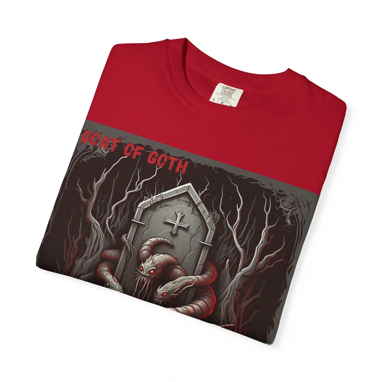 'Ignis An Terra' by GOAT of Goth, Gothic Graphic T-Shirt, Dark Aesthetic Tee, Unisex Halloween Shirt, Unique Gift for Horror Lovers, Casual Everyday Wear