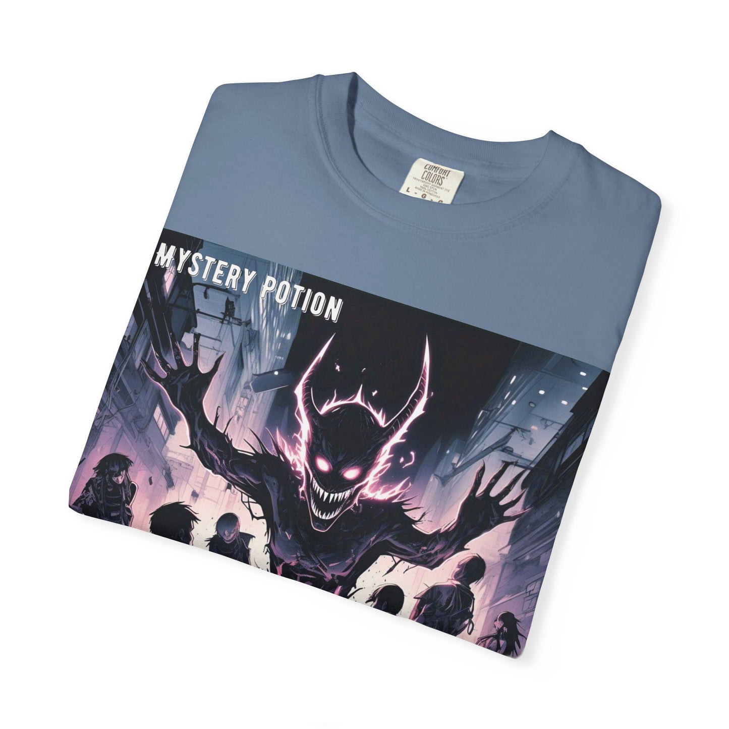 Mystery Potion Evil Satanic Graphic Tee, Unisex T-Shirt for Gamers, Cosplay Costume, Casual Wear, Unique Devilish Gift Idea