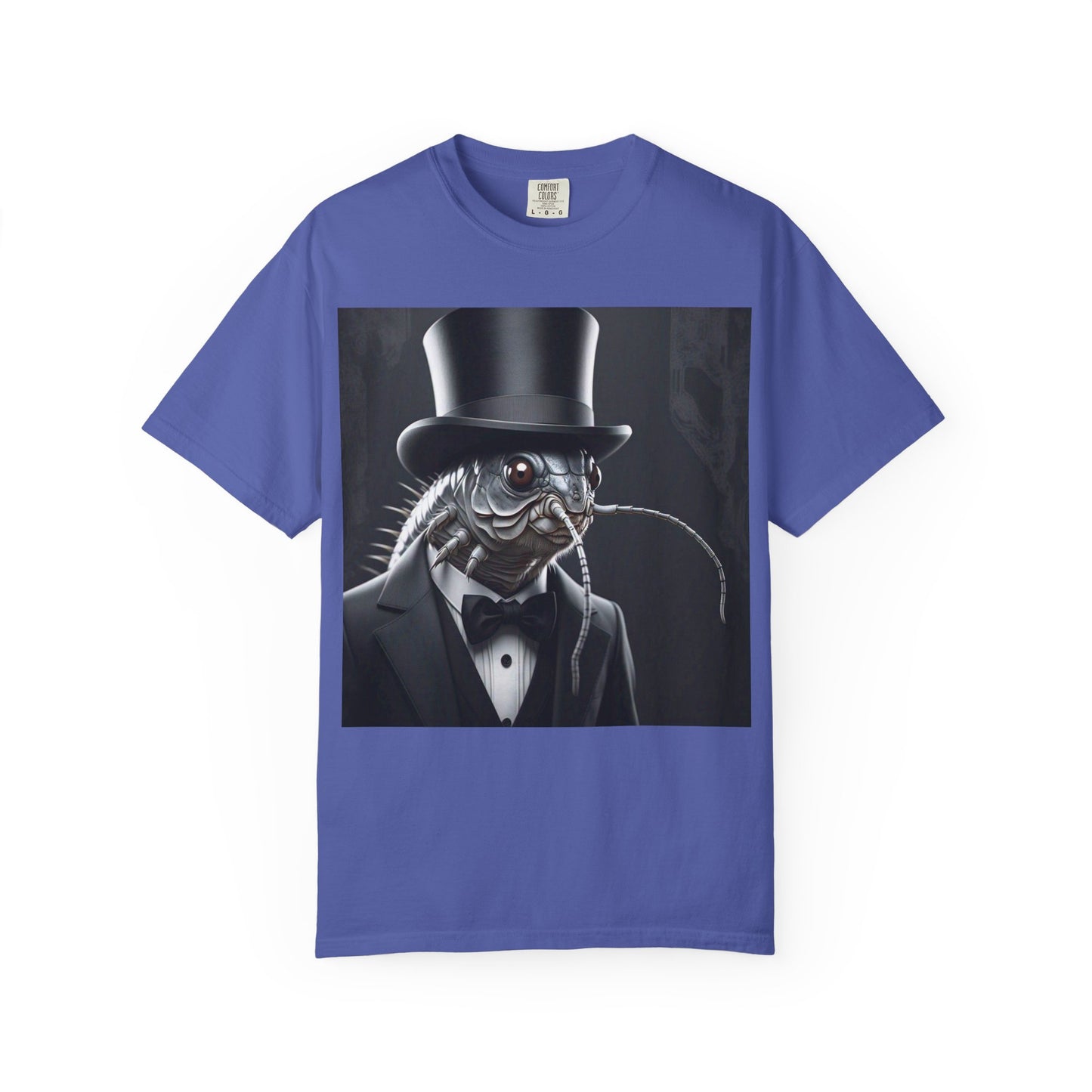 Whimsical Silver Fish Gentleman T-shirt | Fun Gift for Aquatic Lovers, Unique Humor Shirt, Casual Wear, Creative Outfit