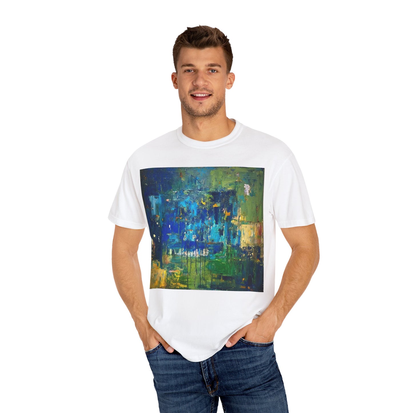 Artistic Unisex T-Shirt, Colorful Abstract Tee, Casual Wear, Gift for Art Lovers, Summer Essential, Unique Graphic Shirt
