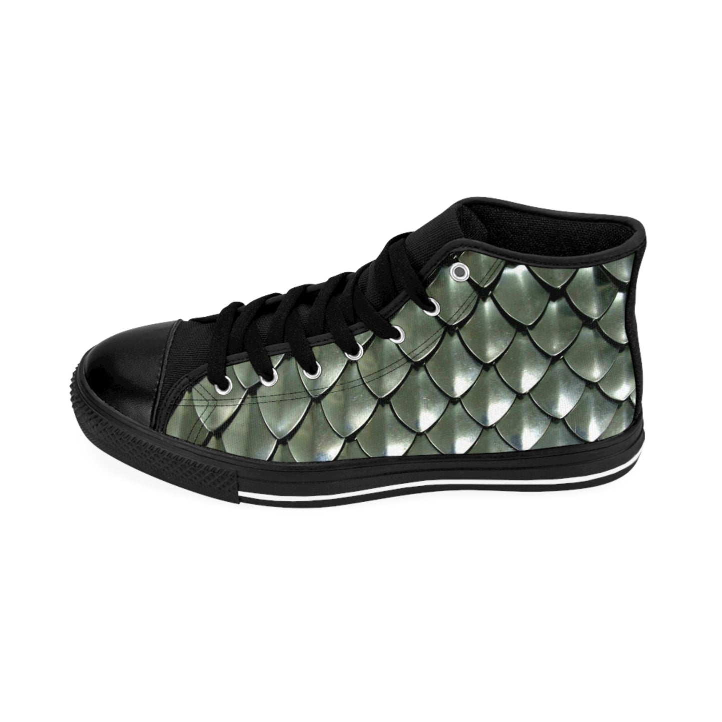 Stylish Armor Scale Sneaker Art - Unique High-Top Shoes, Statement Footwear, Trendy Street Style, Gift for Fashion Lovers, Comfortable Everyday Sneakers