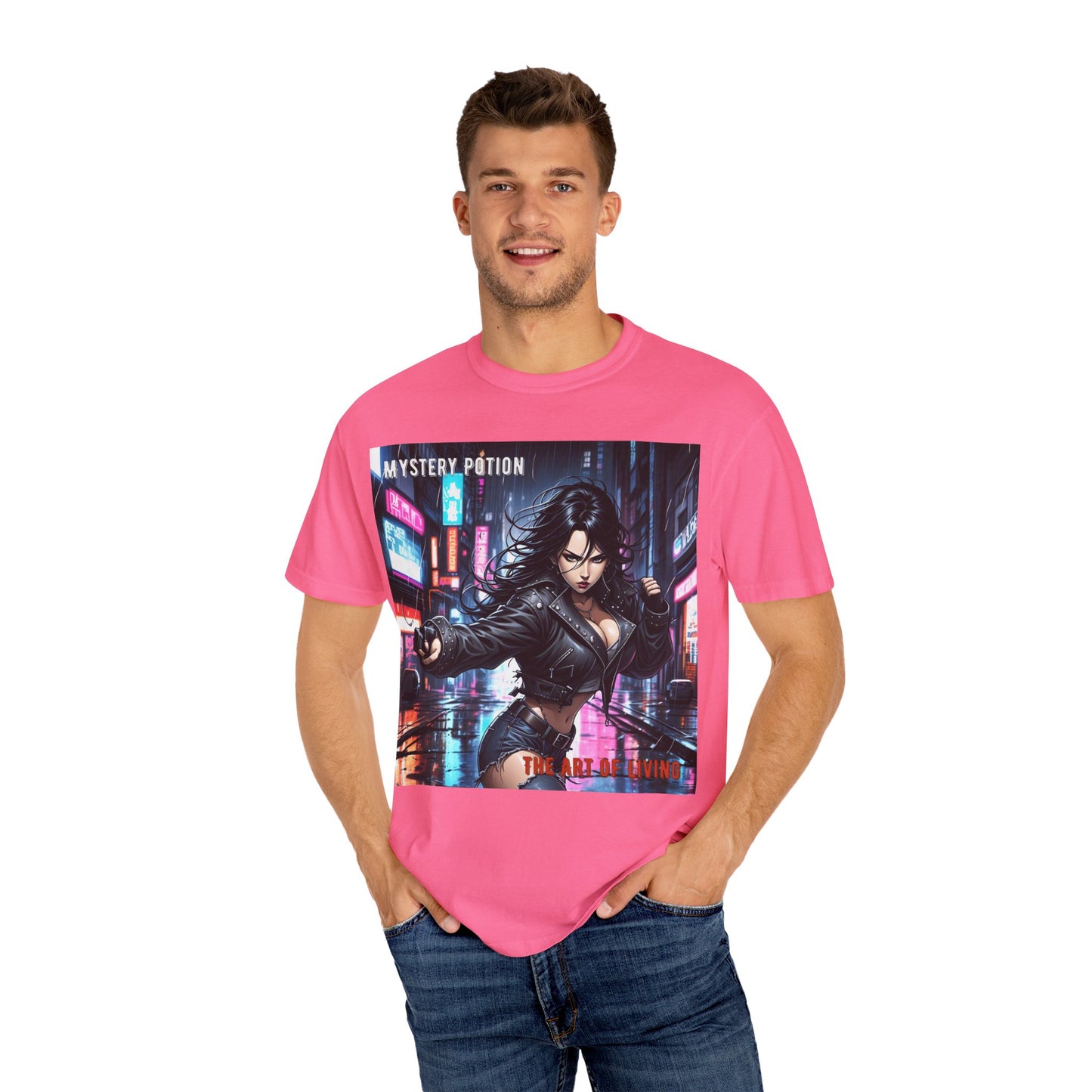 Mystery Potion Art Of Living Graphic T-Shirt, Cool Unisex Tee, Urban Style Apparel, Casual Streetwear, Gift for Gamers, Graphic Tee for Events