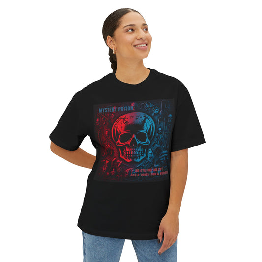 'An Eye For An Eye And A Tooth For A Tooth' by Mystery Potion Unisex Oversized Boxy Tee