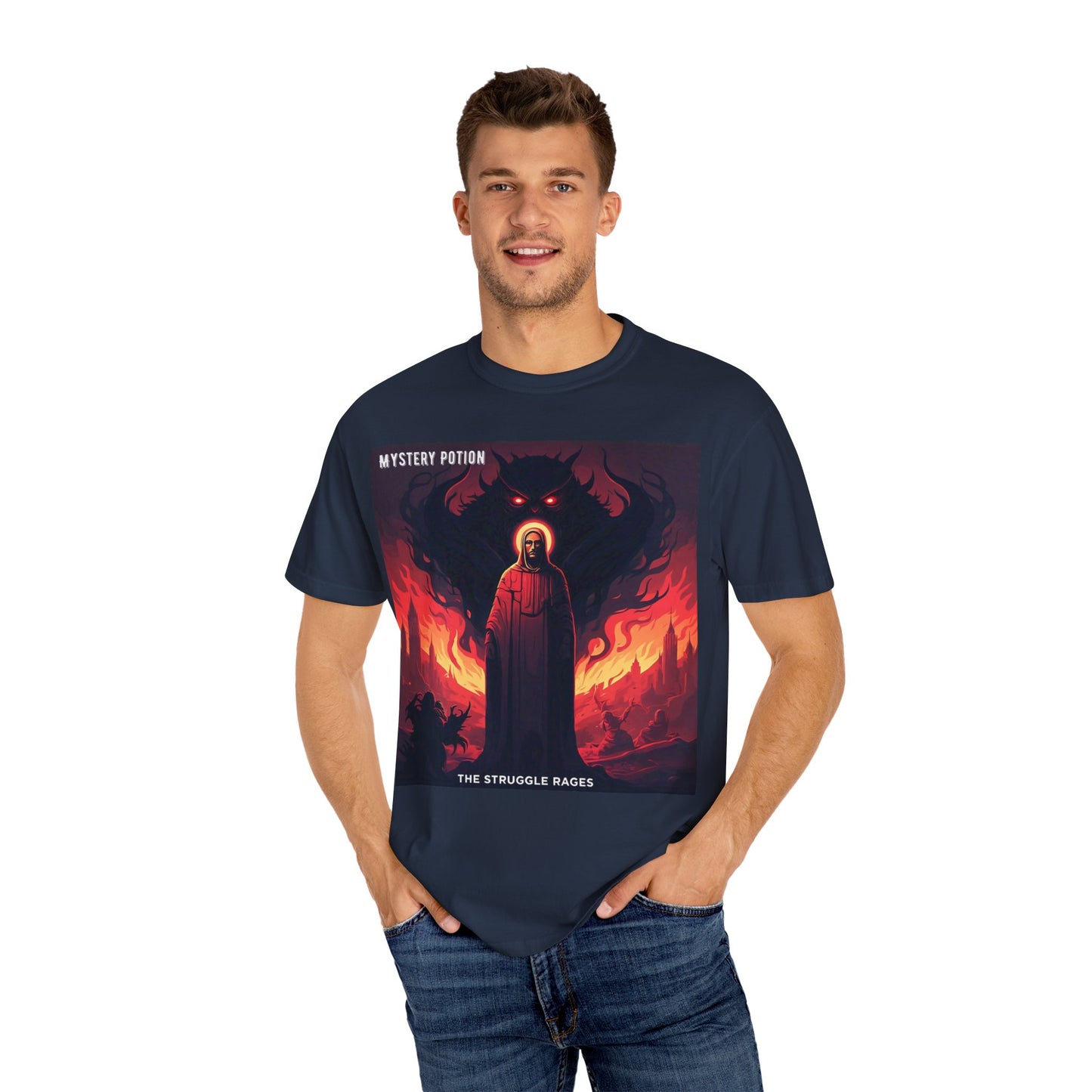 Mystical Struggle Graphic Tee - Perfect for Fans of Fantasy, Unique Gift, Casual Wear, Unisex T-shirt, Graphic Art Clothing