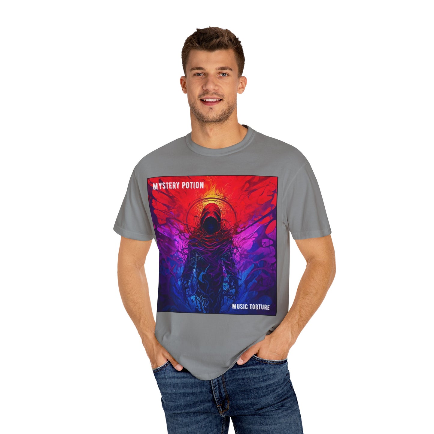 'Music Torture' by Mystery Potion Unisex Garment-Dyed T-shirt, Music Torture Tee, Vibrant Graphic Shirt, Cool Casual Wear, Gift for Music Lovers, [...]