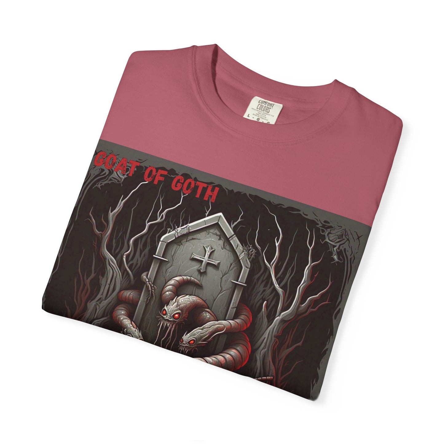 'Ignis An Terra' by GOAT of Goth, Gothic Graphic T-Shirt, Dark Aesthetic Tee, Unisex Halloween Shirt, Unique Gift for Horror Lovers, Casual Everyday Wear