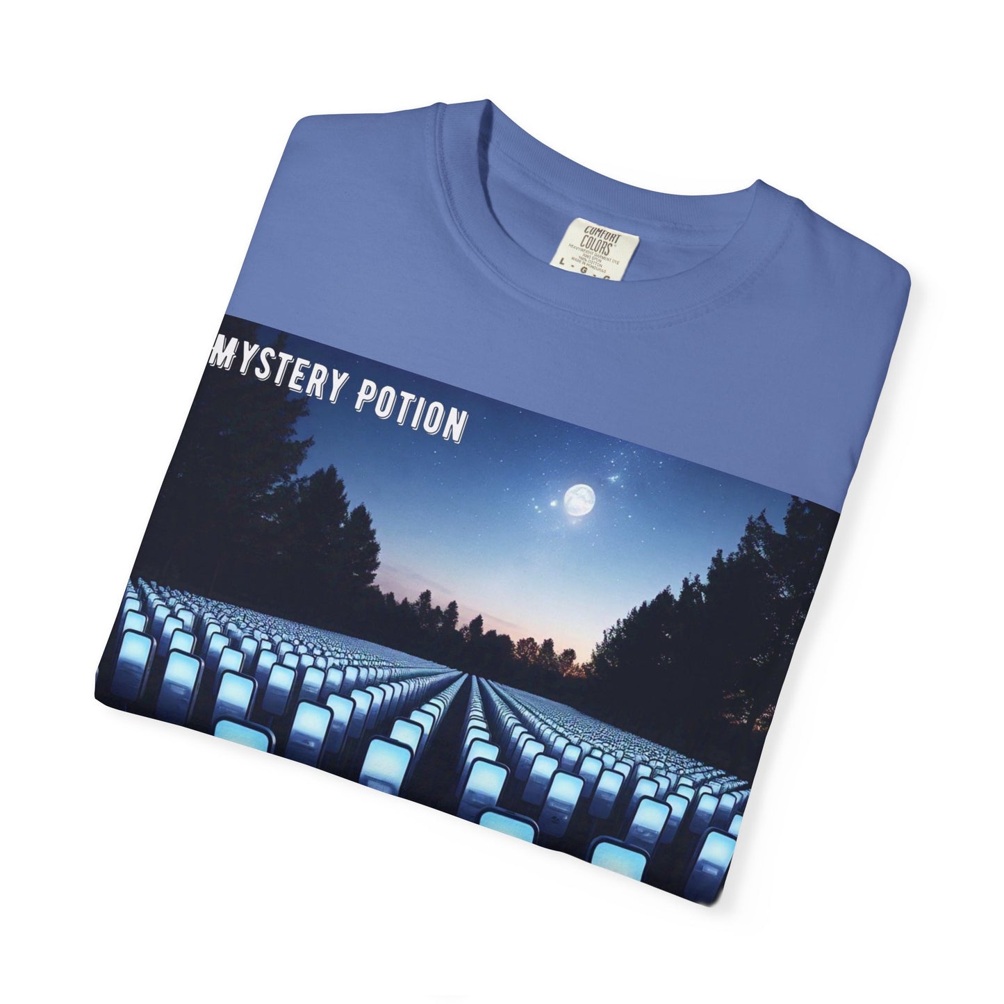 Mystery Potion "Hey Mr. Bot Farmer" Graphic T-Shirt, Unisex Vintage Tee, Perfect for Music Festivals, Casual Wear, Gifts for Him/Her