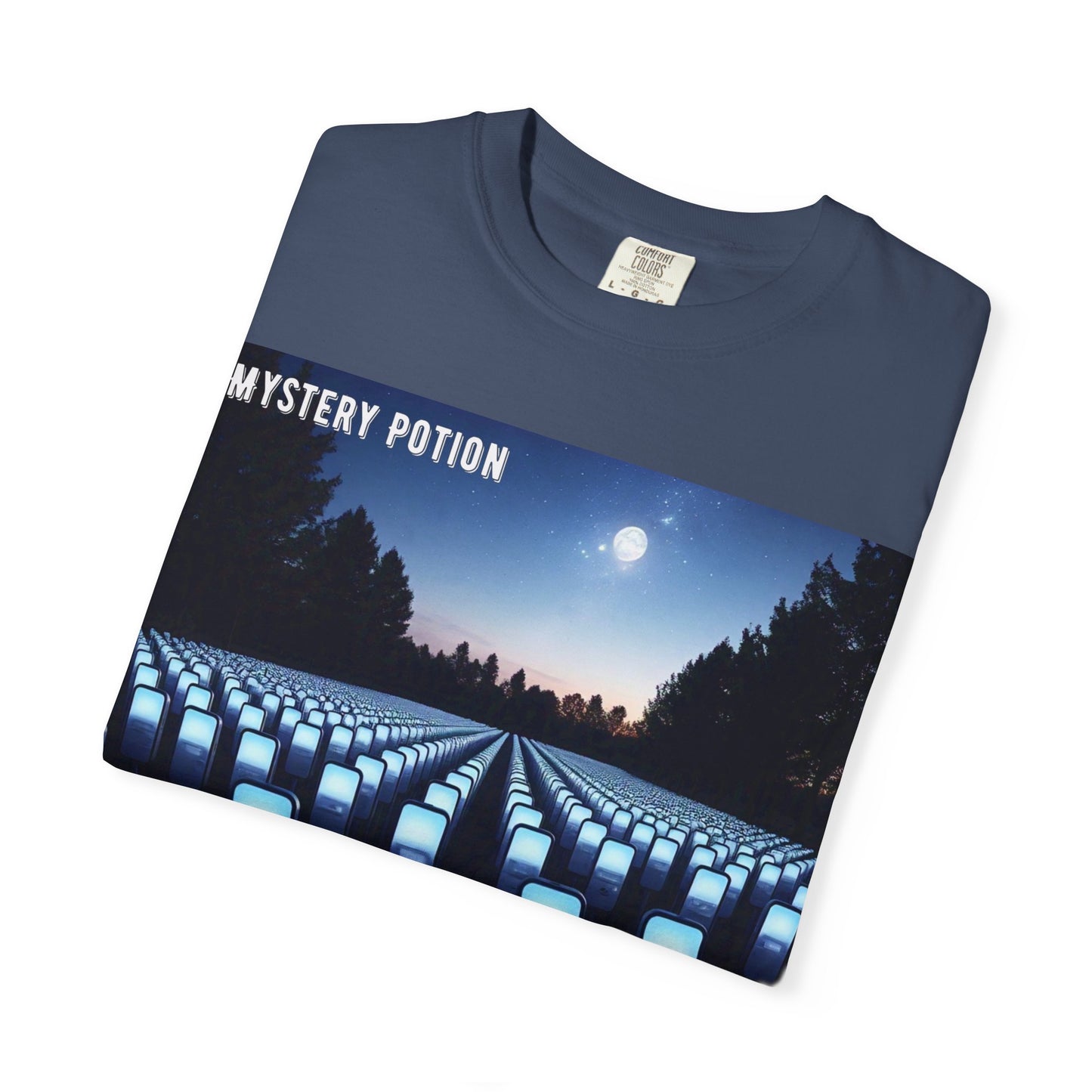 Mystery Potion "Hey Mr. Bot Farmer" Graphic T-Shirt, Unisex Vintage Tee, Perfect for Music Festivals, Casual Wear, Gifts for Him/Her