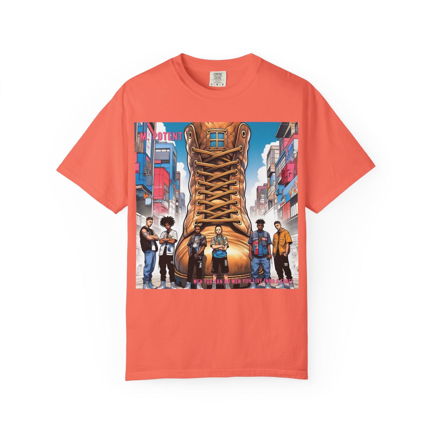 Urban-Inspired "What Can You Do When You Live In A Shoe?" Graphic Tee, Streetwear T-shirt, Casual Wear, Hip Hop Fashion, Birthday Gift, Unisex T-shirt with Bold Design