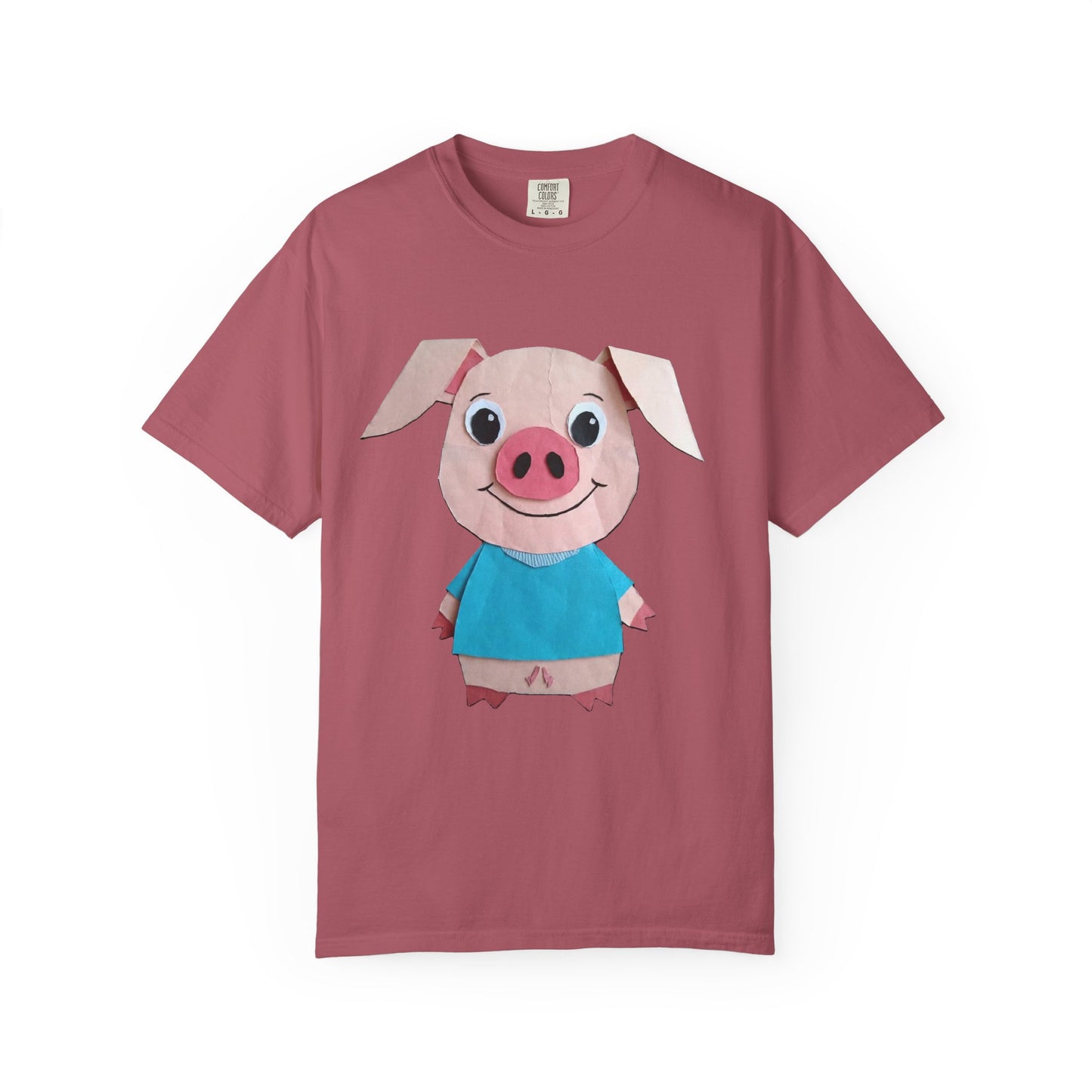 Cute Pig Character T-Shirt, Animal Lover Gift, Funny Graphic Tee, Casual Wear, Farm Themed Shirt