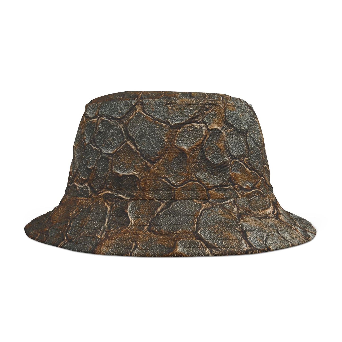 Stylish T-Rex Leather Stone like Textured Bucket Hat, Trendy Casual Accessory, Summer Essential, Outdoor Adventure Hat, Gift for Nature Lovers