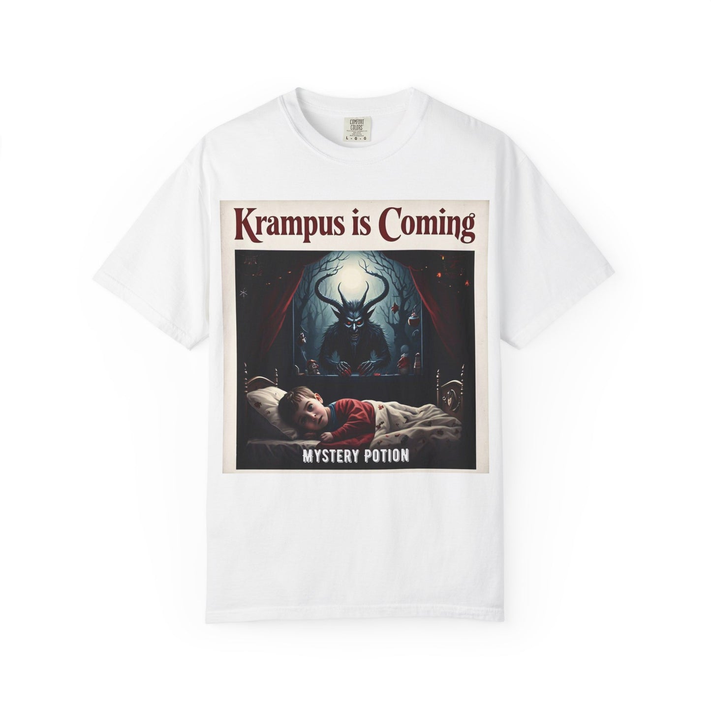 Krampus is Coming Unisex T-Shirt, Holiday Apparel, Christmas Gift, Cozy Casual Wear, Horror Theme Tee