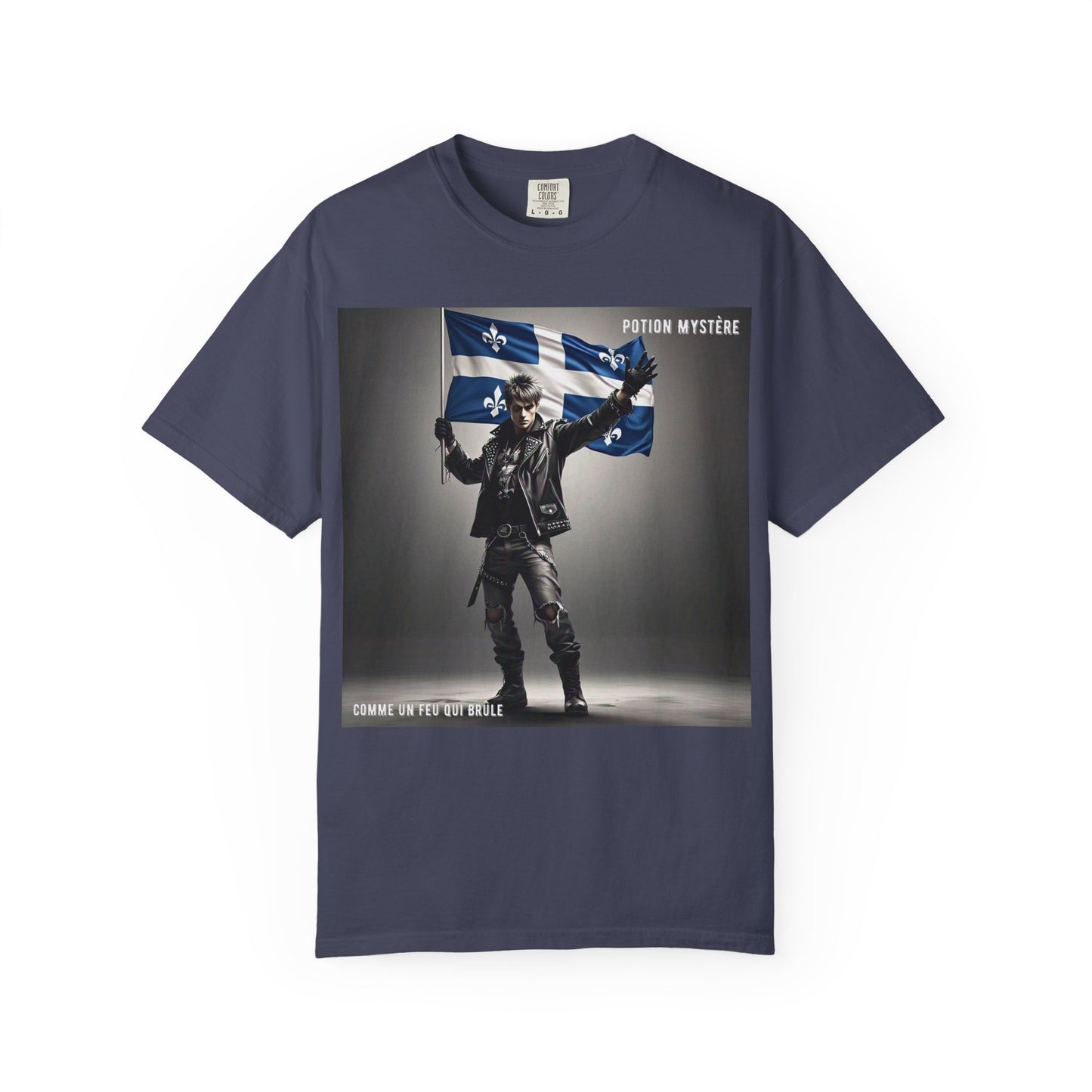 Vibrant Unisex Garment-Dyed T-Shirt, Cozy Casual Wear, Perfect Gift for Men & Women, Statement Tee for Quebec Patriotic Celebrations