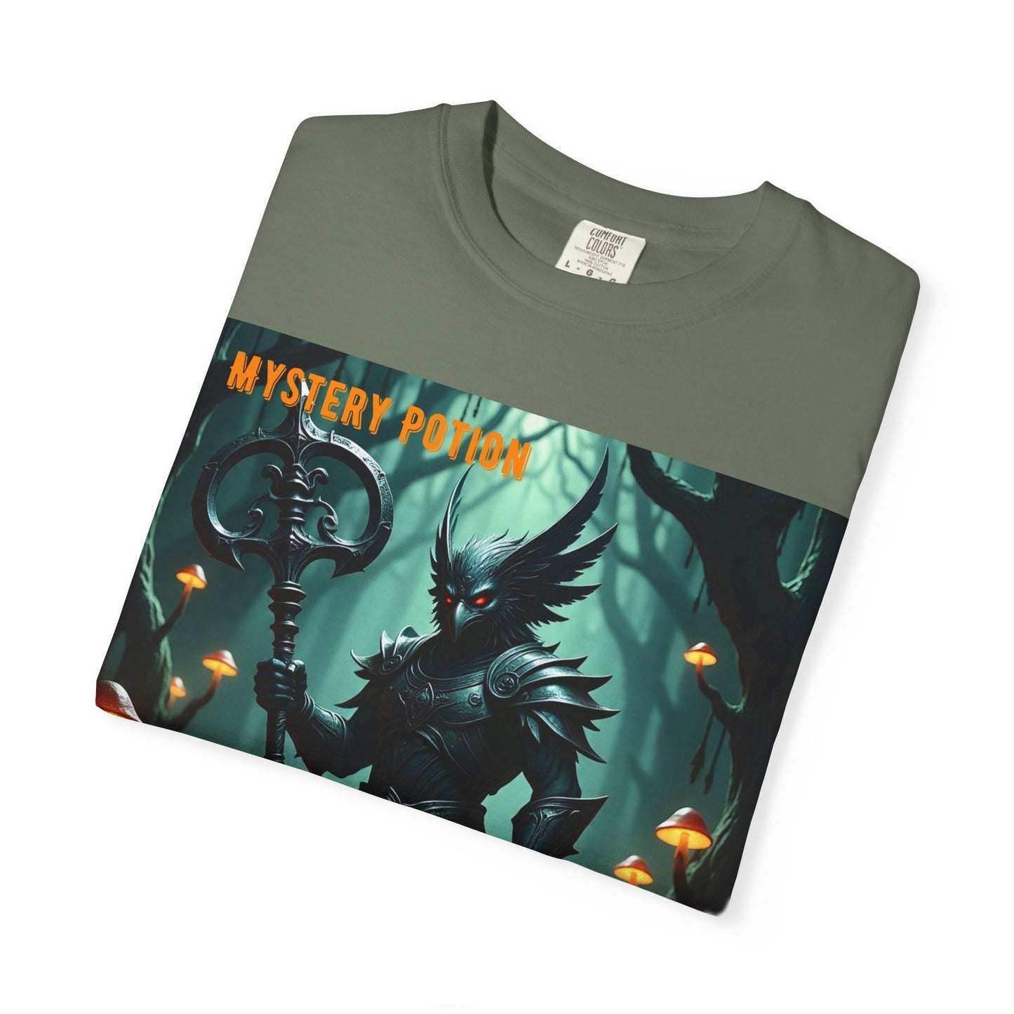 Mystical Āv-Maker Unisex Garment-Dyed T-shirt, Fantasy Apparel, Gift for Gamers, Witchy T-shirt, Mystery Potion Design, Unisex Tee