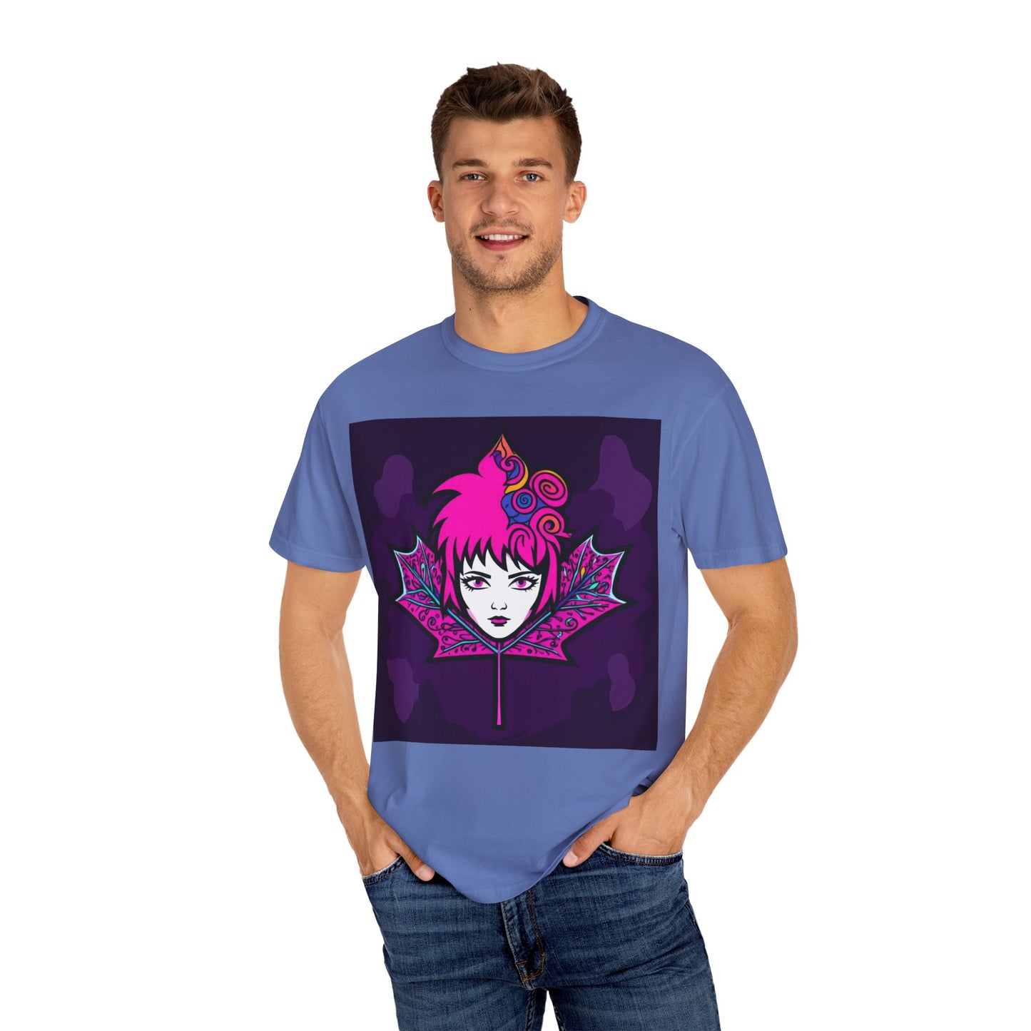 Emily The Maple Leaf Vibrant Graphic Tee: Retro Pop Art T-Shirt, Unique Gift, Casual Wear, Festival Fashion, Fun Style, Unisex Apparel