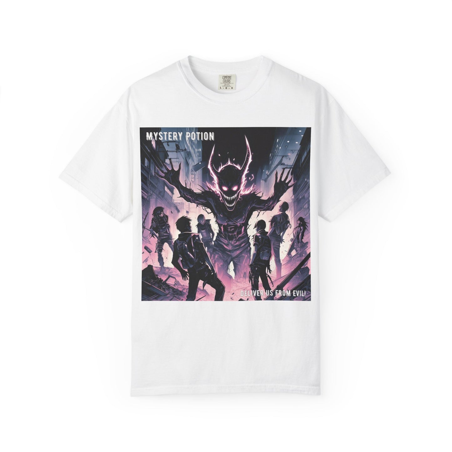 Mystery Potion Evil Satanic Graphic Tee, Unisex T-Shirt for Gamers, Cosplay Costume, Casual Wear, Unique Devilish Gift Idea