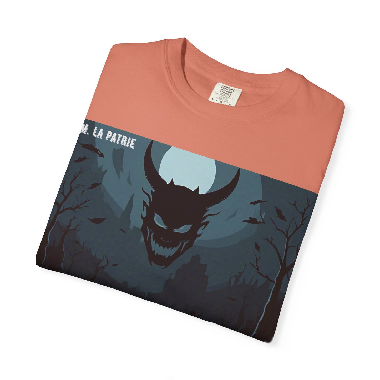 Mysterious Graphic Tee, Unisex Garment-Dyed T-Shirt, Dark Fantasy Shirt, Gift for Adventurers, Halloween Apparel, Unique Artwear