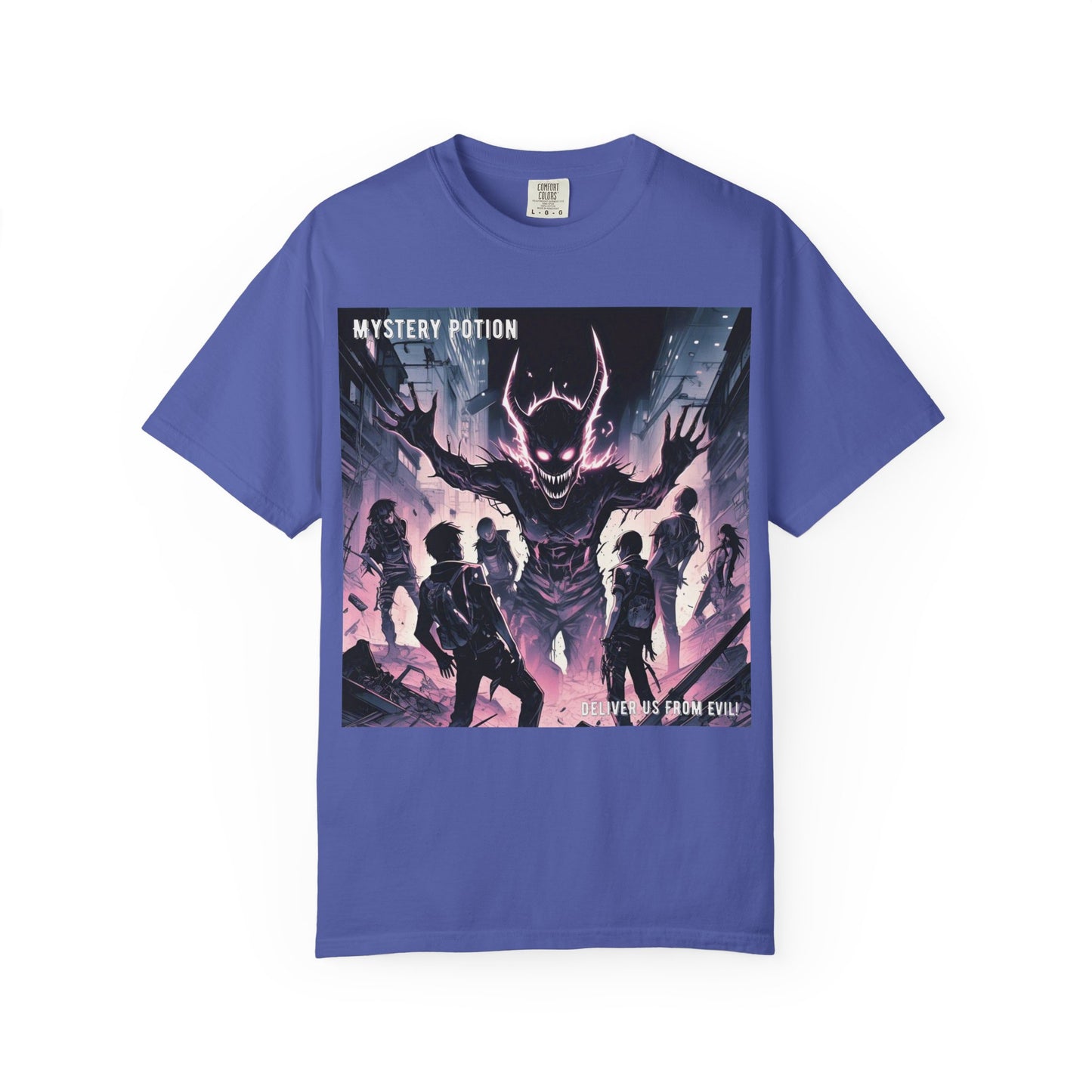 Mystery Potion Evil Satanic Graphic Tee, Unisex T-Shirt for Gamers, Cosplay Costume, Casual Wear, Unique Devilish Gift Idea