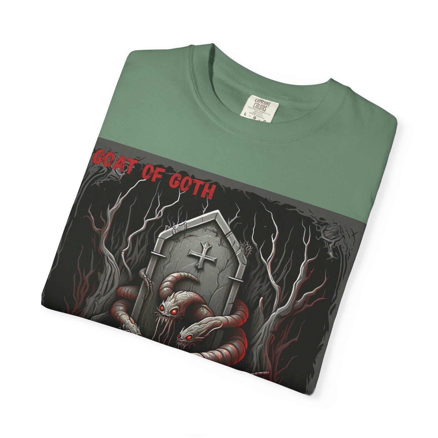 'Ignis An Terra' by GOAT of Goth, Gothic Graphic T-Shirt, Dark Aesthetic Tee, Unisex Halloween Shirt, Unique Gift for Horror Lovers, Casual Everyday Wear