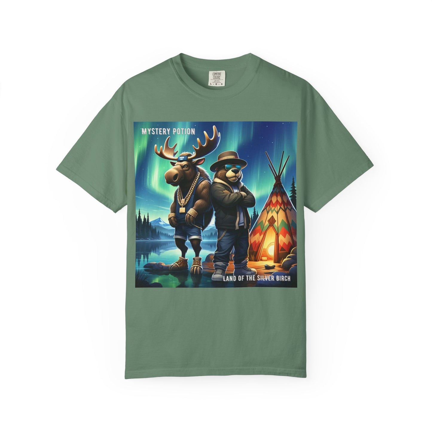 'Land Of The Silver Birch' by Mystery Potion,  Unisex Garment-Dyed T-shirt